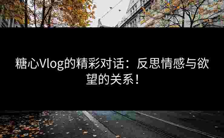 糖心Vlog的精彩对话：反思情感与欲望的关系！