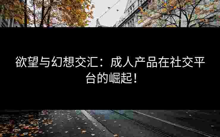 欲望与幻想交汇：成人产品在社交平台的崛起！